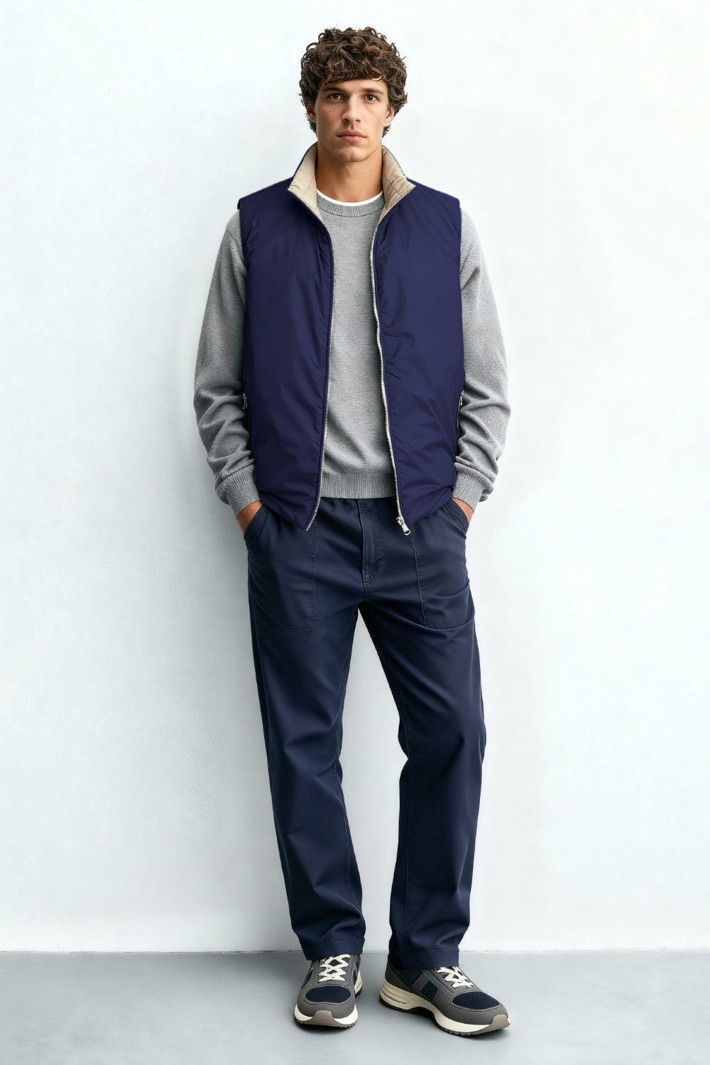 Bodywarmer réversible épais · Marine