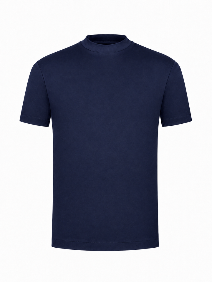 T-shirt coton mercerisé · Marine