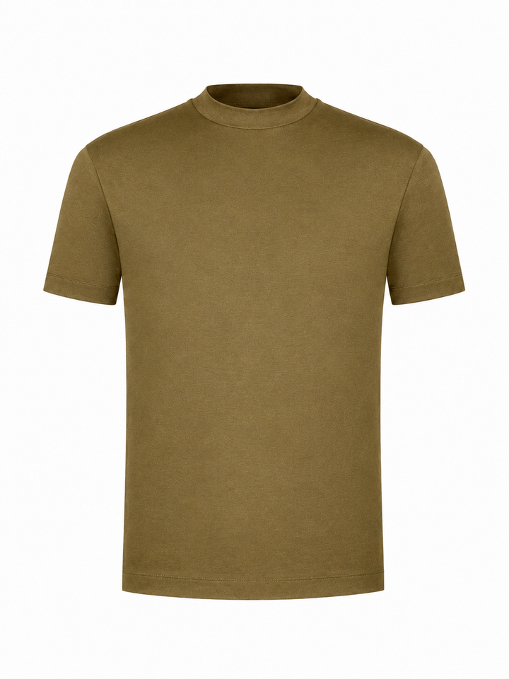 T-shirt coton mercerisé · Olive