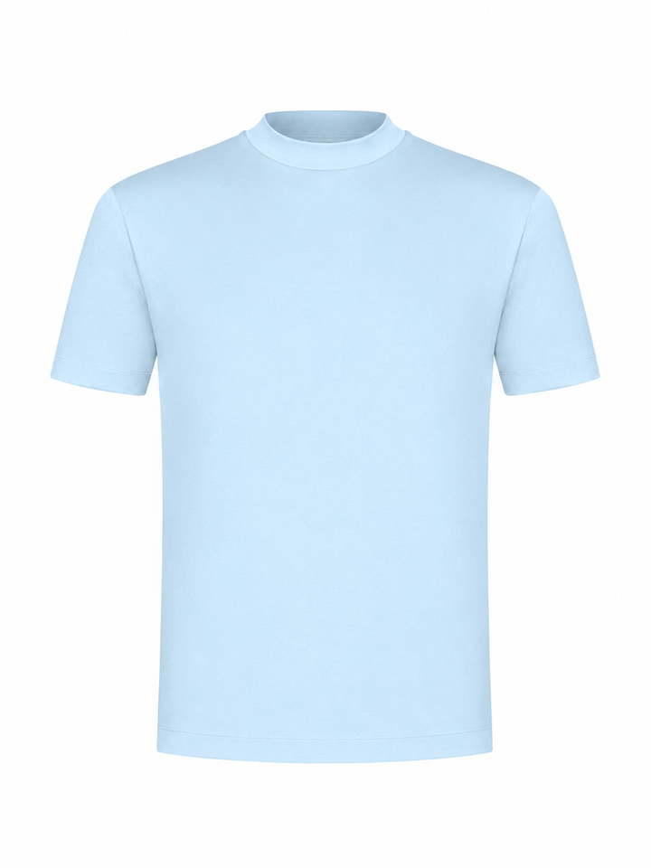 T-shirt coton mercerisé · Bleu clair