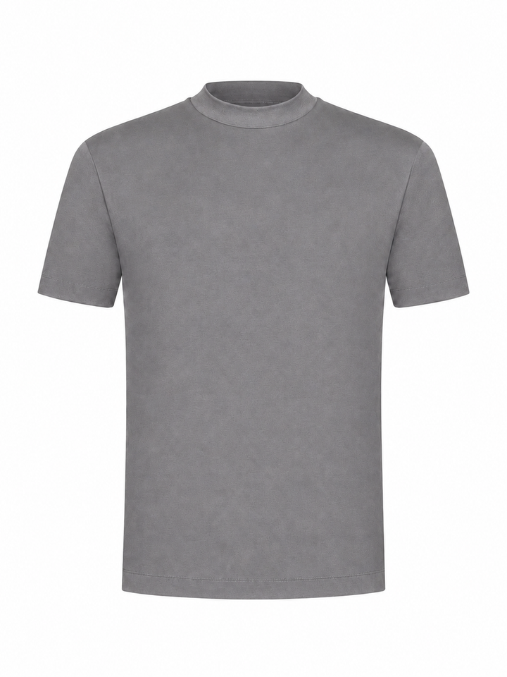T-shirt coton mercerisé · Gris