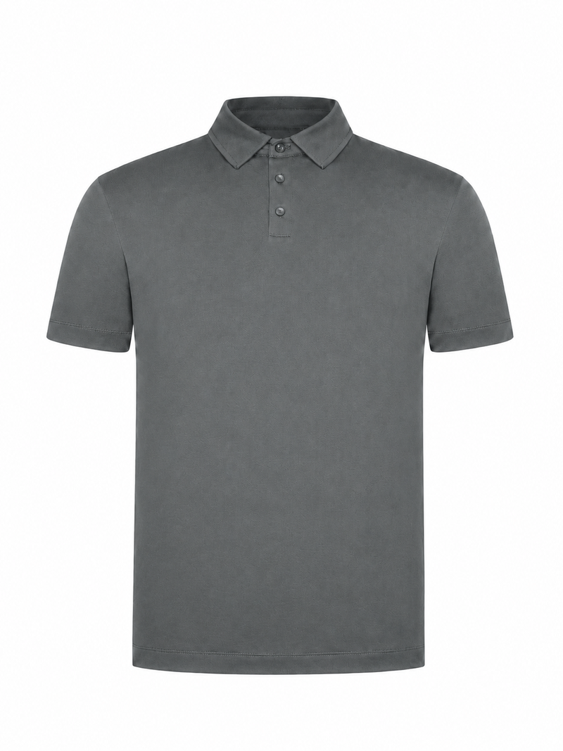 Polo coton mercerisé · Gris