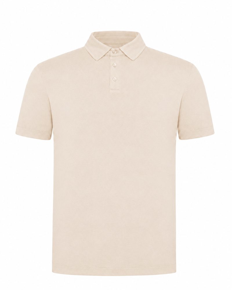 Polo coton mercerisé · Beige