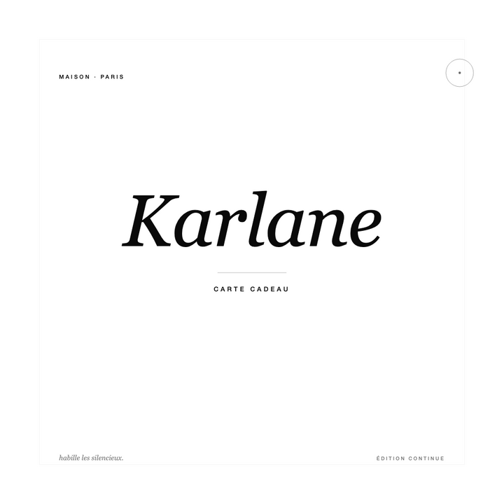 Carte cadeau Karlan