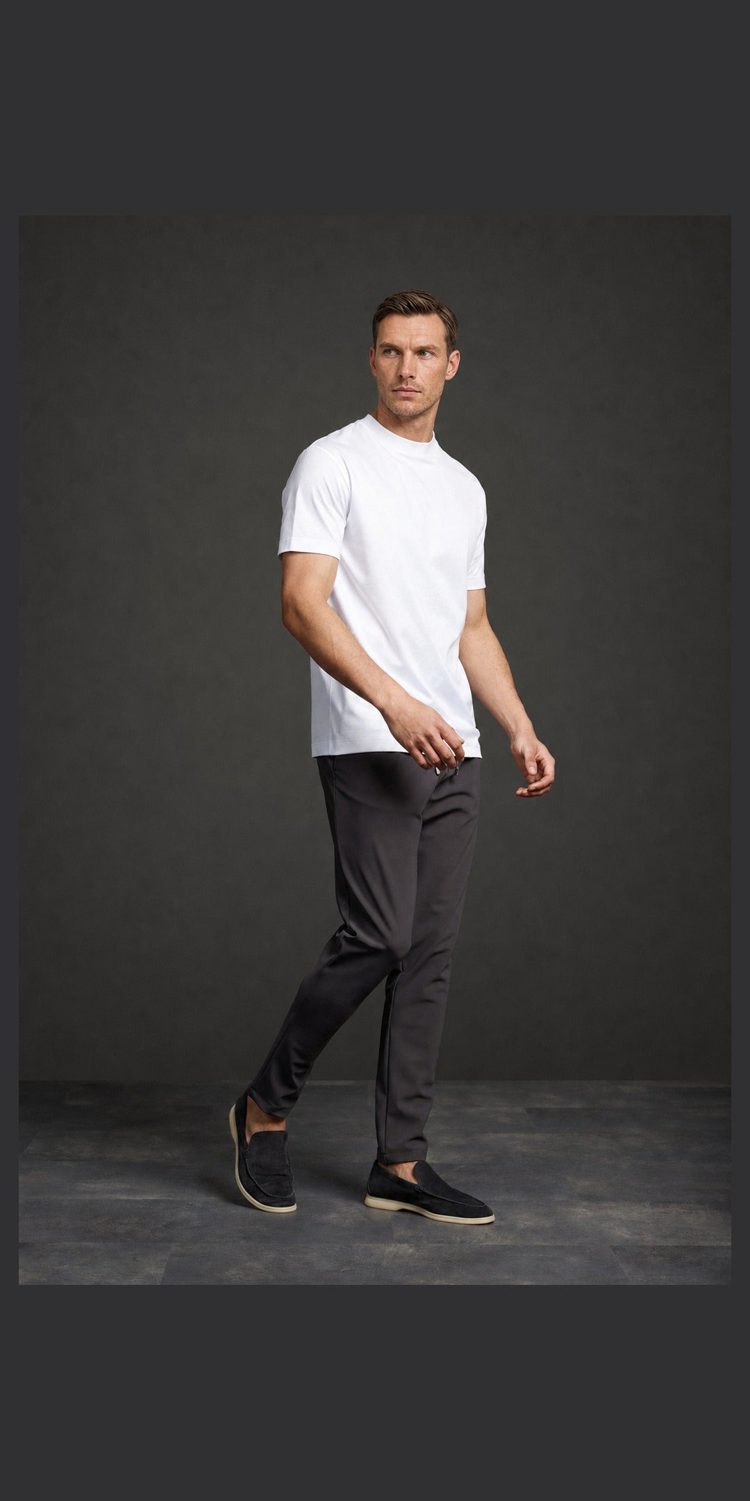 Polo manches longues coton mercerisé · Blanc — photo 1