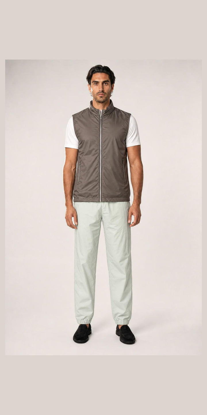 Bodywarmer réversible léger · Marron