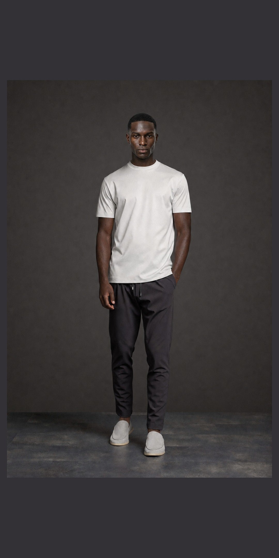 Polo manches longues coton mercerisé · Blanc — photo 2