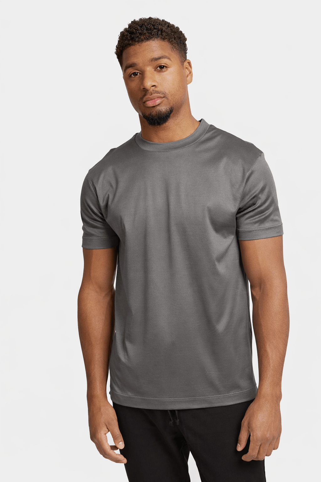 T-shirt coton mercerisé Gris — Karlan